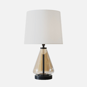 Mainstays Glass with Black Base Table Lamp