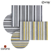 Gish Striped Gray Area Rugs set