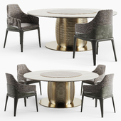 Inedito Asnaghi Aragorn table and Flora Large chair