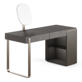 Fendi Icon Lady Desk with Mirror ( Charcoal Fiddleback Sycamore )