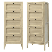 Narrow chest of drawers with 5 drawers Eugenie