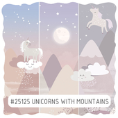 Creativille | Wallpapers | 25125 Unicorns with Mountains