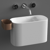 Wall mounted Korakril Ptit handrinse basin &  Graff Mod plus faucet
