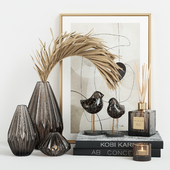 Decorative Set with Glass Birds