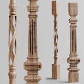 Carved balusters