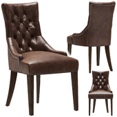 Restoration Hardware Martine Tufted Leather Armchair