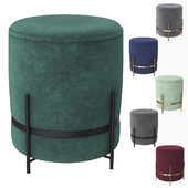 Ottomans Westwing Pouf in velluto Haven.