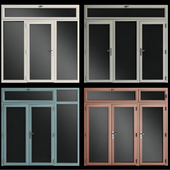 Витражные алюминиевые двери /  Stained aluminum doors