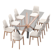 Marathon Dining Table and Belinda chair from Cattelan