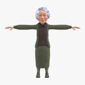 Cartoon character "Granny" (no rigging)