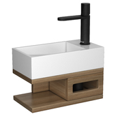 Stonecompany SC Design mini sink Fonteinset & Antoniolupi Indigo mixer