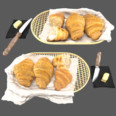 Croissants and butter set