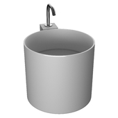 Rexa design Unico washbasins and Rexa models 3 mixers