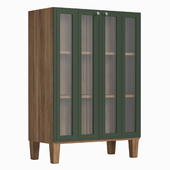 Andersen small sideboard with corrugated glass