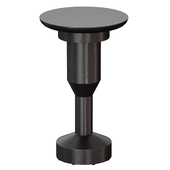 Statuer Black Wood End Table (Crate and Barrel)