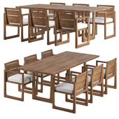 RH NAVARO DINING CHAIR AND DINING TABLE