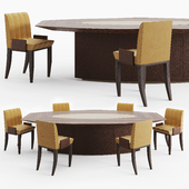 Inedito Asnaghi Ares table and Veronica chair