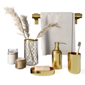 Bathroom set with accessories Zara home