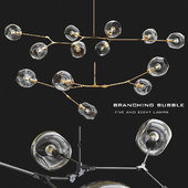 Branching bubble five and eight lamps