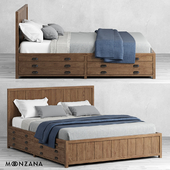 OM Printmaker Bed without footboard Moonzana