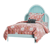 Roselle White Wood Bed