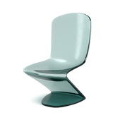 Lucite Zig-Zag Side Chair