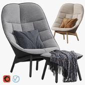 Armchair HAY Uchiwa Lounge Quilted