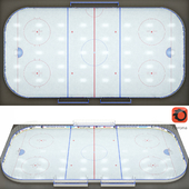 Hockey rink 30x60 m with KHL markings