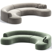 Chubby Sectional  Long Curved Sofa