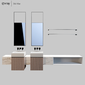 Furniture set for bathroom K-001 / Мебель для ванной комнаты