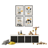 Black and yellow decor for the kid's room