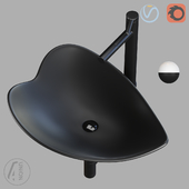 Washbasin black heart