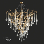 Serip Aqua 19 Lamp Funnel Bespoke Chandelier