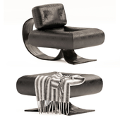Alta lounge chair with footrest
