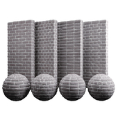 Industrial gray brick