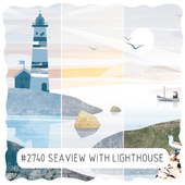 Creativille | Wallpapers | 2740 Seaview with Lighthouse