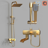 Shower system Gold SHR-0011