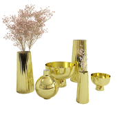 West Elm Foundation brass vases