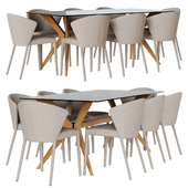 Dining room CALLIGARIS chair AMELIE and table TOKYO
