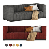 Velvet tufted sofa