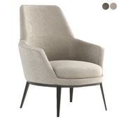 Caratos maxalto armchair with high backrest