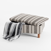 Quinn striped ottoman