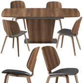 Boconcept - Milano Table-Aarhus dining chair set