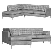 Velvet sofa Gray