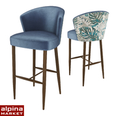 Upholstered bar chair ADONIS
