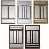 Распашные витражные деревянные окна - Swing stained-glass wooden windows