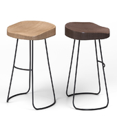 wood and metal bar stools