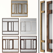 Распашные витражные деревянные окна / Swing stained glass wooden windows