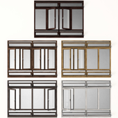 Распашные витражные деревянные окна / Swing stained-glass wooden windows