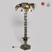 Gold Palm Leaf Tree Floor Lamp
